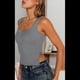 thumbnail image 4 of Tops Cortos para Salir de Mujer, Camisetas Sin Espalda, Ropa Básica de Verano Y2K para Adolescentes, Ropa , Gris M, 4 of 7