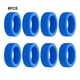 thumbnail image 3 of Qarigey 8 pack/lote funda protectora de silicona para ruedas de equipaje fácil de limpiar y reducir el ruido Envolturas para manijas de equipaje azul, 3 of 6