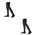 thumbnail image 3 of Qarigey 4x 32cm Calcetines hasta la rodilla para mujer JK Estilo pijo antideslizante Calcetín largo Botas Manguera Medias hasta el muslo para diario Type2 NO2 Qarigey CBP188531, 3 of 5