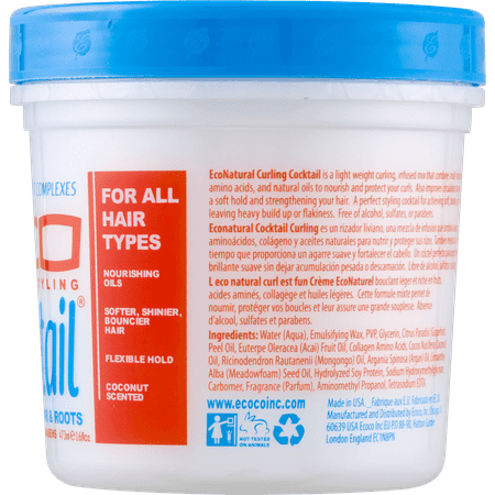 Eco Style Cocktail Super Fruit Curl Complex Hair Styling Gel, 16 oz., Nourishing, Unisex