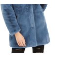 thumbnail image 3 of Apparis Womens Eloise Notch Collar Dress Faux Fur Coat Blue L, 3 of 3