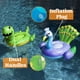 thumbnail image 3 of Set de flotador para piscina Sloosh con forma de dinosaurio y pavo real inflable, paquete de 2 Sloosh Sloosh, 3 of 7
