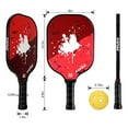 thumbnail image 2 of XS XSPAK Pickleball Paddles Set, USAPA Pickleball Rackets Set of 2 Feature a Premium Graphite Craft and Polymer Honeycomb Core, Including Bag and 4 Balls Gift Kit Men Women Kids Indoor Outdoor, 2 of 5