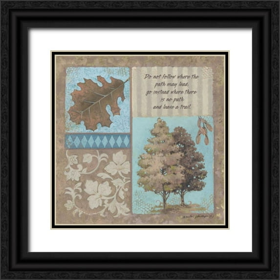 Phillips, Anita 12x12 Black Ornate Wood Framed with Double Matting Museum Art Print Titled - Do Not Follow