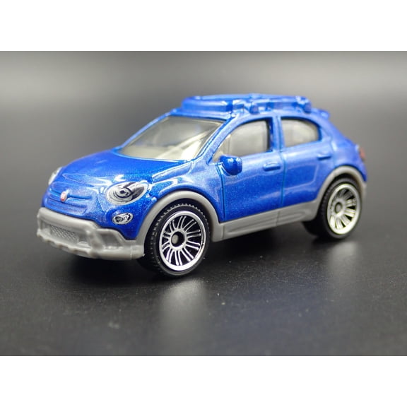 Open Box 2015-2024 FIAT 500X 4 FOUR DOOR BLUE 1/64 SCALE COLLECTIBLE DIECAST MODEL CAR