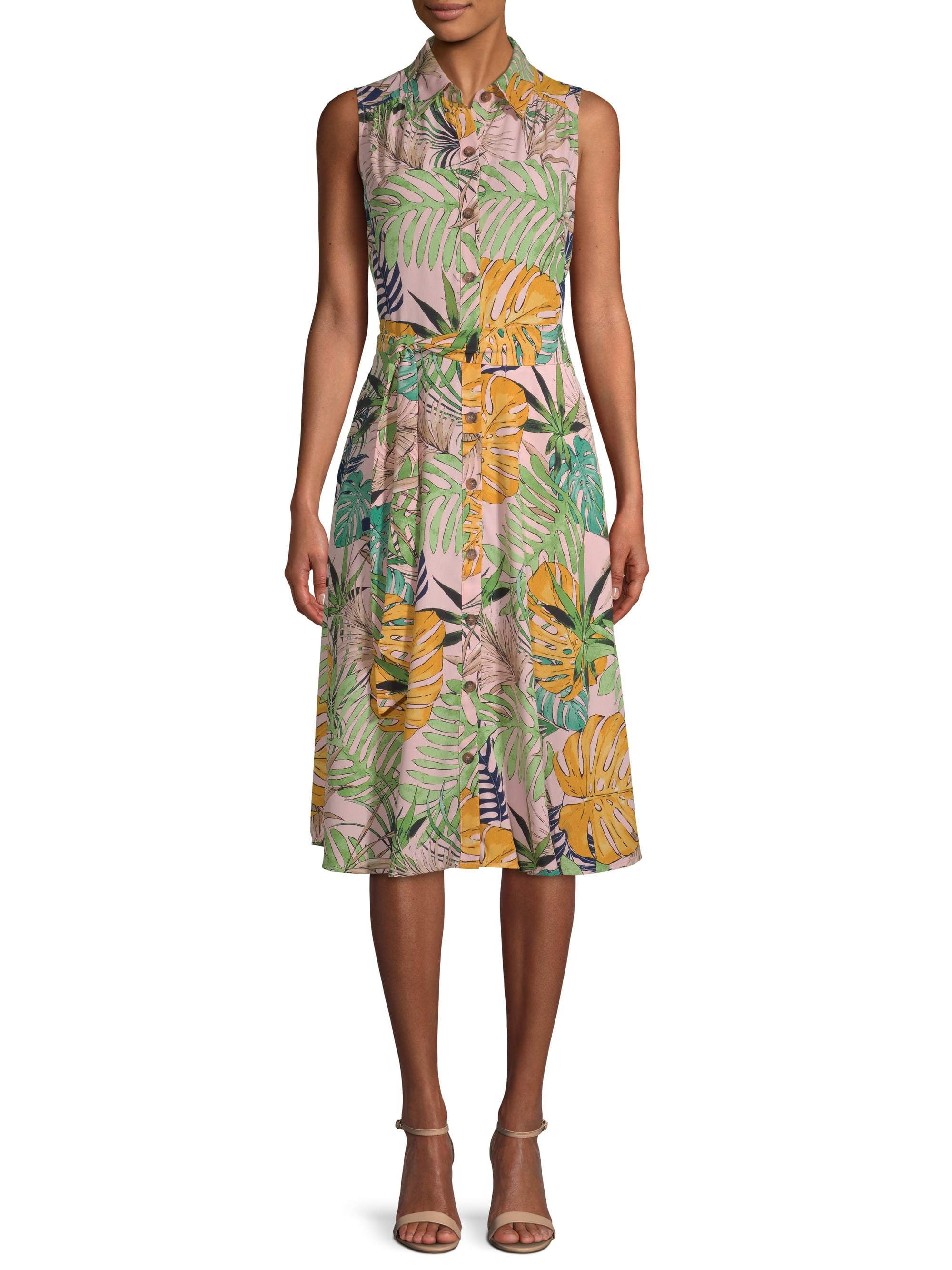 ECI ECI Women's Floral Tie Waist Dress