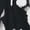 Black Silhouette Floral, variant on Women's Plus Size Plus Size Sleveless Hand-Crinkled Button-Front A-Line Maxi – Curvy Breezy Dress