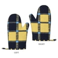 thumbnail image 3 of A Pair Of Heat Insulation And Anti-Perm Gloves 7×11in Thick Anti-Perm Palm With Silicone Piece Lanyard Design Is Easy To Hang Argyle Plaid Cornflowerblue_4, 3 of 8