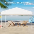 thumbnail image 5 of EastVita 10x10 Pop Up Awning with 1 Side Wall 3 Adjustable Heights Roller Bag 4 Sandbags White, 5 of 9