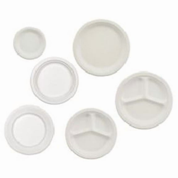 3-Comparents Paper Plate 10.25 in. White - 500-Case