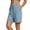 Blue #026, variant on Bermuda Shorts for Women High Waisted Cotton Linen Shorts Casual Loose Drawstring Elastic Summer 2026 Beach Clothes, 2XL