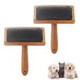 thumbnail image 2 of 2pcs Wool Carders, Wool Carding Comb, Hand Carders for Wool, Comb Bamboo Air Cushion Fur Rugs, 2 of 5