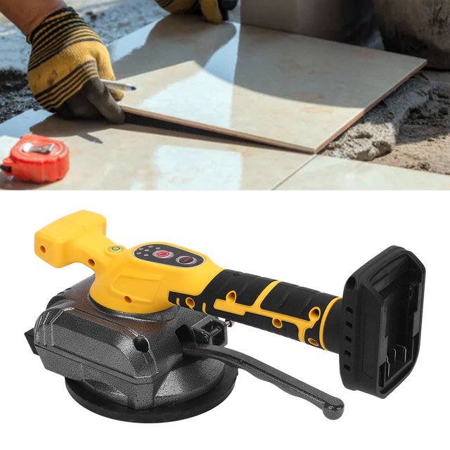 Handheld Tile Tool, 125mm Diameter Suction Cup 10000 Hz/min Vibration Frequency Tile Vibration Tool ABS for Construction Sites