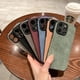 thumbnail image 4 of Luxury Lambskin Leather Shockproof Matte Case for iPhone 14 11 12 13 Pro XS Max X XR 7 8 Plus SE Soft Fabric Vintage Cover Coque, 4 of 5