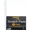 Omni Office 4pk White Scratch Pad 50ct 9 X 6"