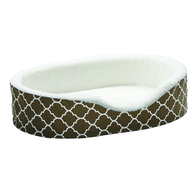 Lit pour Animaux de Compagnie Orthopédique avec Protection en Tissu Téflon, Grand Brun