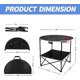 thumbnail image 3 of Mesa de camping Mesa de playa 4 portavasos con marco de acero Mesa de picnic plegable Oxford 600D liviana con bolsa de transporte Mesa de pesca para exterior interior Parrilla de playa Viajes Barbacoa, 3 of 5