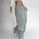 thumbnail image 3 of Gibobby Pantalones de chándal para mujer tejidos estilo hip hop con cordones y tiro bajo para mujer (Grey, S), 3 of 5