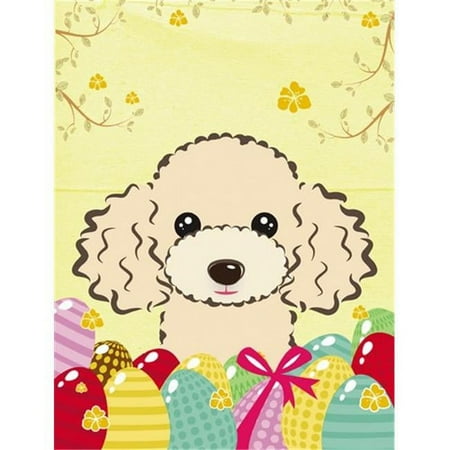 Caroline's Treasures BB1940CHF Buff Poodle Easter Egg Hunt Flag Canvas House Size , Large, multicolor