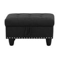 thumbnail image 4 of 3-Piece  L Shaped Couches linen sofa with Storage Ottoman, Modular Sectional Sofa with Movable Chaise, 4 of 7