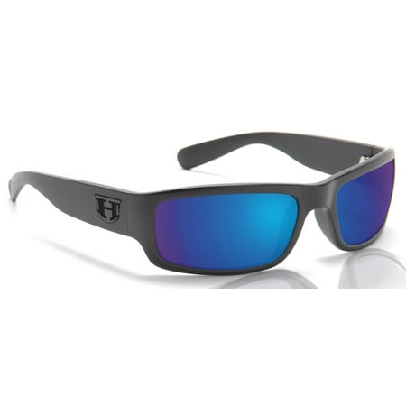 Hoven Highway BLACK ON BLACK / TAHOE BLUE POLARIZED Impact Resistant Lens Sunglasses
