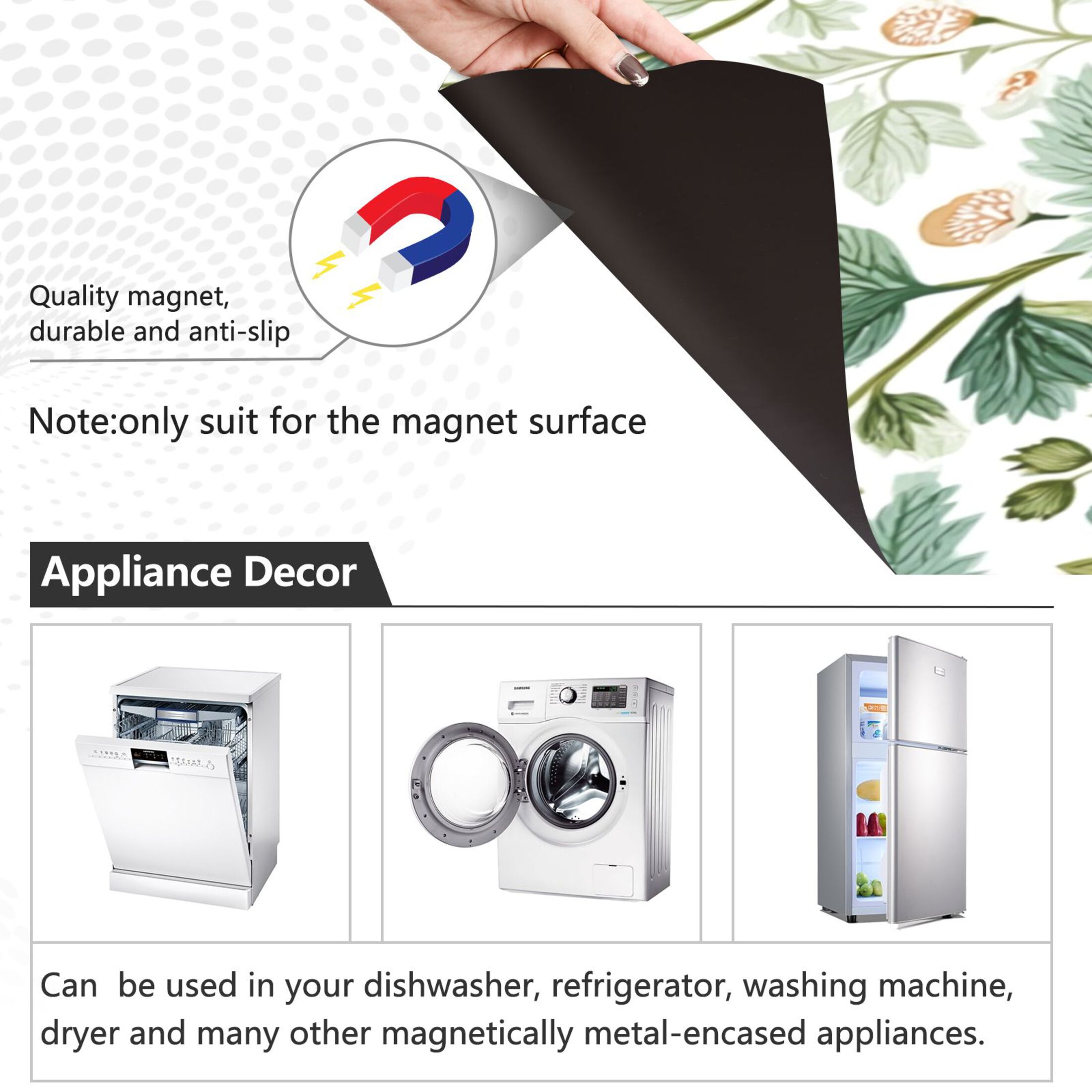 IAUYY Magnetic Decorative -23x26 Inch,Removable DIY Art for Dishwasher Refrigerator and Other Metal Surfaces,Beauty Of Harmonious Nature