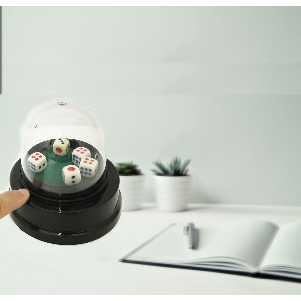 Automatic Push Dice Machine. You can simply press the yellow button and