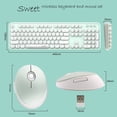 thumbnail image 4 of Joywa MOFii Wireless Keyboard And Mouse Ergonomic Notebook Home Office Use USB white green, 4 of 4
