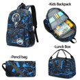 thumbnail image 4 of Mochila escolar Bluboon para niños y adolescentes mochila para libros 3 unidades azul, 4 of 9