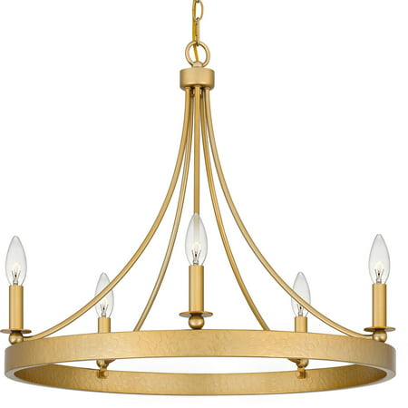 

Quoizel Apn5026 5 Light 26 Wide Taper Candle Style Chandelier - Gold