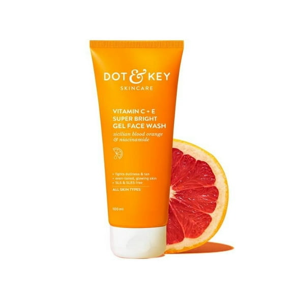 Dot & Key Vitamin C + E Super Bright Gel For Glowing And Brightening Skin |All Skin Types| Face Wash (100 ml)