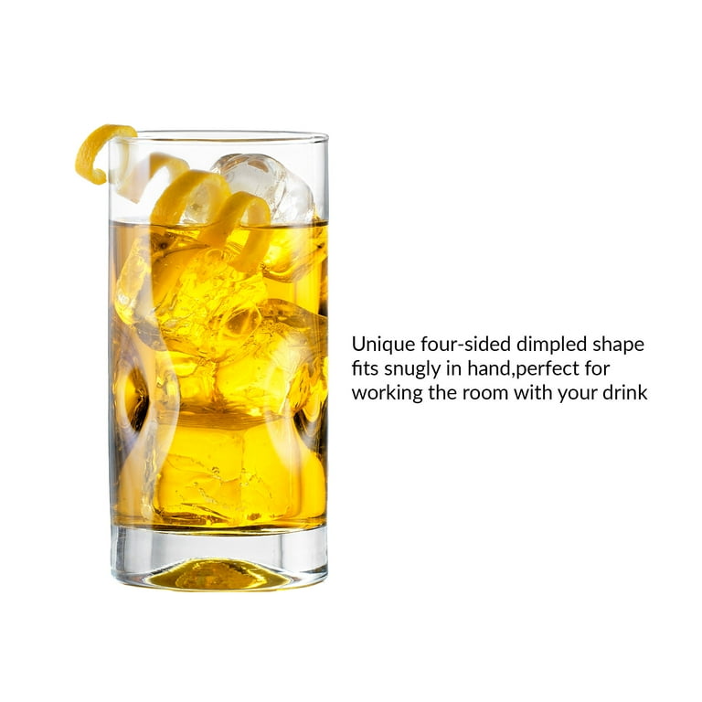 (4 pack) Better Homes & Gardens Lyra Glass Drinkware Set, 16.7 oz, 8-Piece