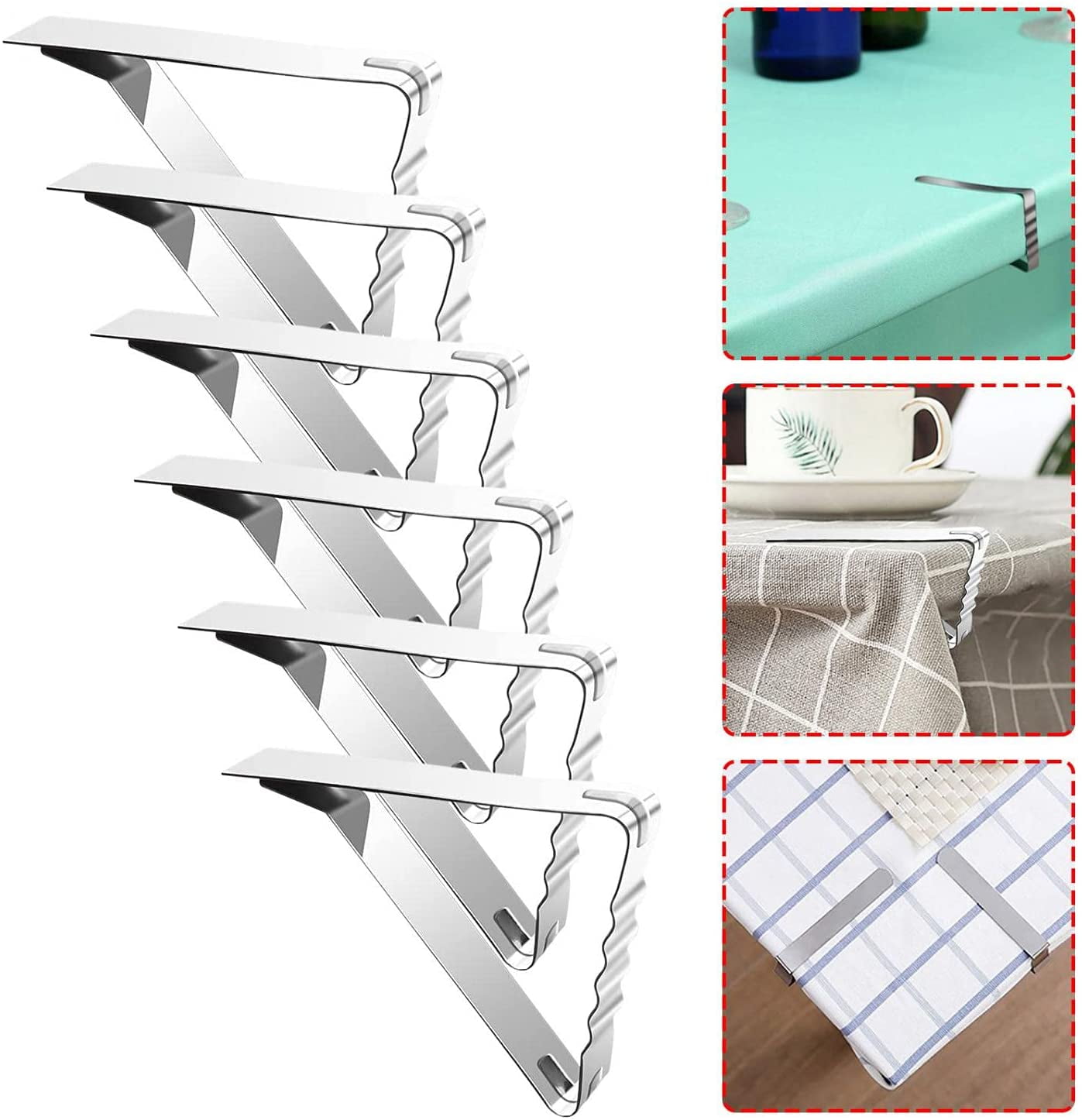6 Pack Tablecloth Holders Clips Heavy Duty Picnic Table Clips