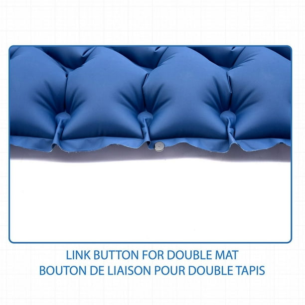 WANDERFALKE Matelas Gonflable Ultra Léger 550g – XL 190x66x6 Cm – Petit Format Plié, Idéal Pour Camping, Randonnée Et Vélo