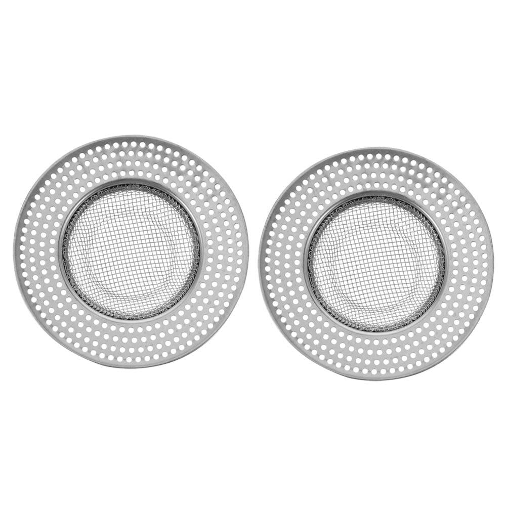 2 Pcs Drain Hair Catcher Protector Stainless Shower Drain Hair Stopper