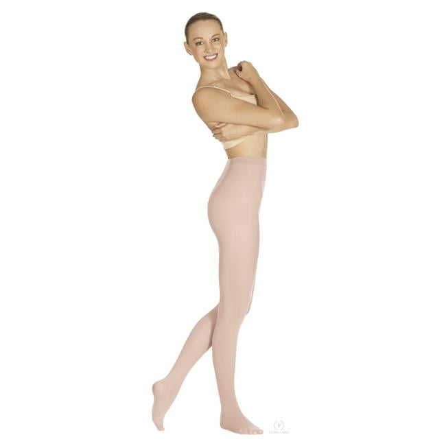 THEATRICAL PINK, LARGE/X-LARGE 212 EuroSkins Womens Non-Run Footless Tights