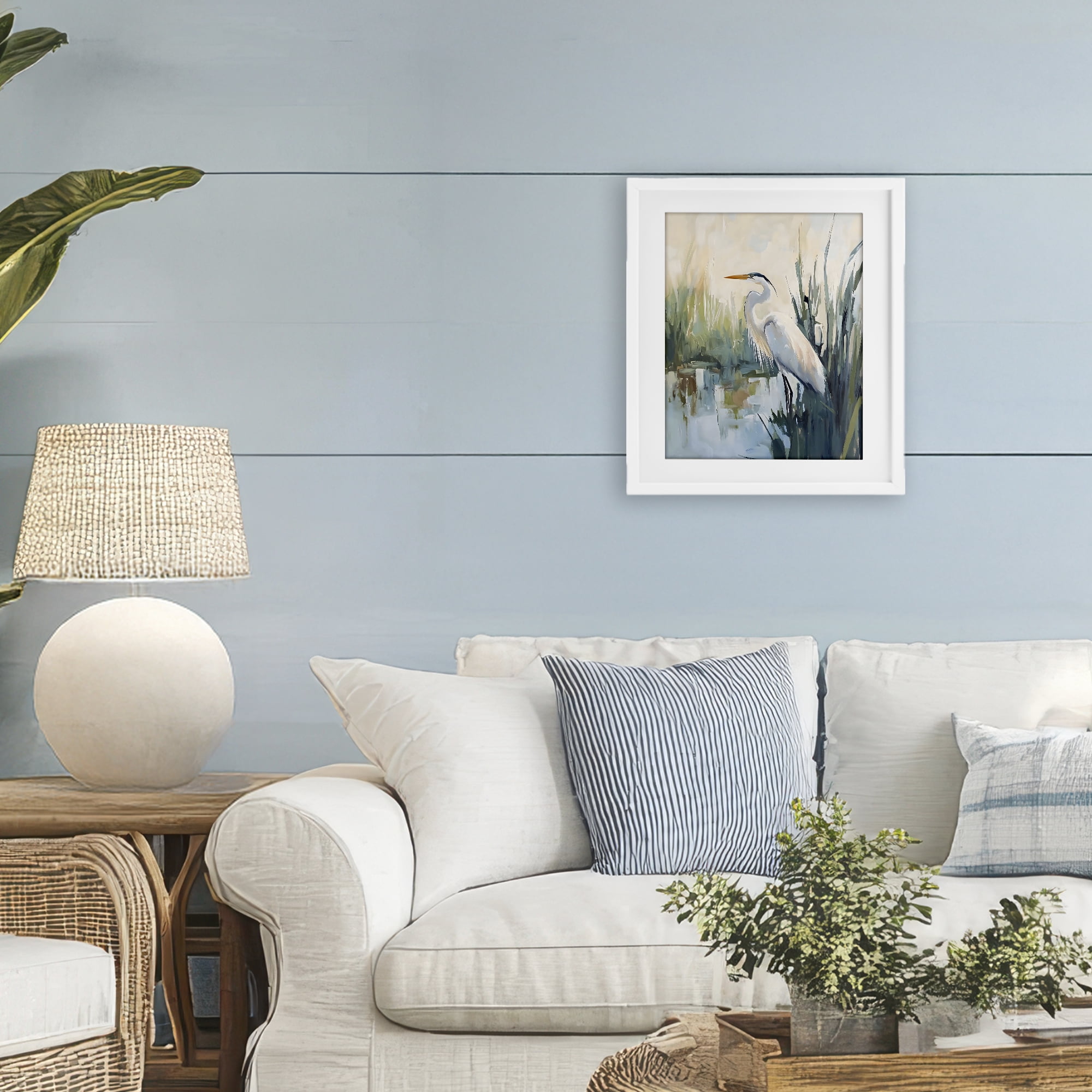 Stupell Industries King Of The Marsh White Framed Print Under Glass, design by Creative Studio