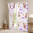 thumbnail image 3 of Homewish Funny Doll Bear Blackout Curtains Set of 2 (52x84 Each) for Child, Cartoon Purple Bowknot Window Curtains, Stars Love Heart Curtains and Drapes, Blackout Curtains Room Decor, 3 of 6