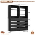 thumbnail image 2 of Homieasy 2-Pack Space-Saving Modular Armoire Wardrobe Closet System with 8 Drawers & Adjustable Shelves - Expandable Wood Storage Cabinet for Bedroom/Entryway, Easy Assembly,Black, 2 of 7