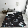 thumbnail image 4 of Galaxy Blanket Astronomy Gifts for Kids Boys Adults Glow in The Dark Space Blanket Fleece Warm Flannel Soft Plush All Season Celestial Throw Blanket for Sofa Bed Couch Starry Sky Lovers 50"X60", 4 of 6