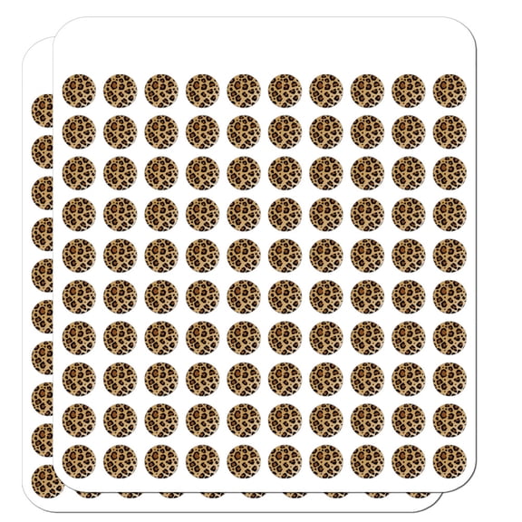 Leopard Print Animal Spots 1/2" (0.5") Planner Calendar Scrapbooking Crafting Clear Stickers