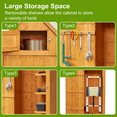 thumbnail image 3 of Outdoor Wooden Storage Shed for Storing Tools and Garden Supplies, Garden Wooden Tool Cabinet with Shelves and Latches,Waterproof Shed for Backyard,Patio, 3 of 7