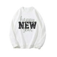 thumbnail image 6 of Stamzod Happy New Year Sweatshirts for Women Loose Casual Long Sleeve Pullover Tops Womens New Year Eve Holiday Shirts White C XXL, 6 of 6