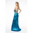 thumbnail image 2 of Women's Elizabeth K Shiny Dress Lamé Prom 2026 Gown Gl2943 Turquoise Size M, 2 of 4