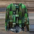 thumbnail image 2 of Chandails en Molleton de Noël pour Femmes Grande Taille Col Rond Imprimé Père Noël Manches Longues Vêtements d'Automne Amusants Mode Hiver, 2 of 4