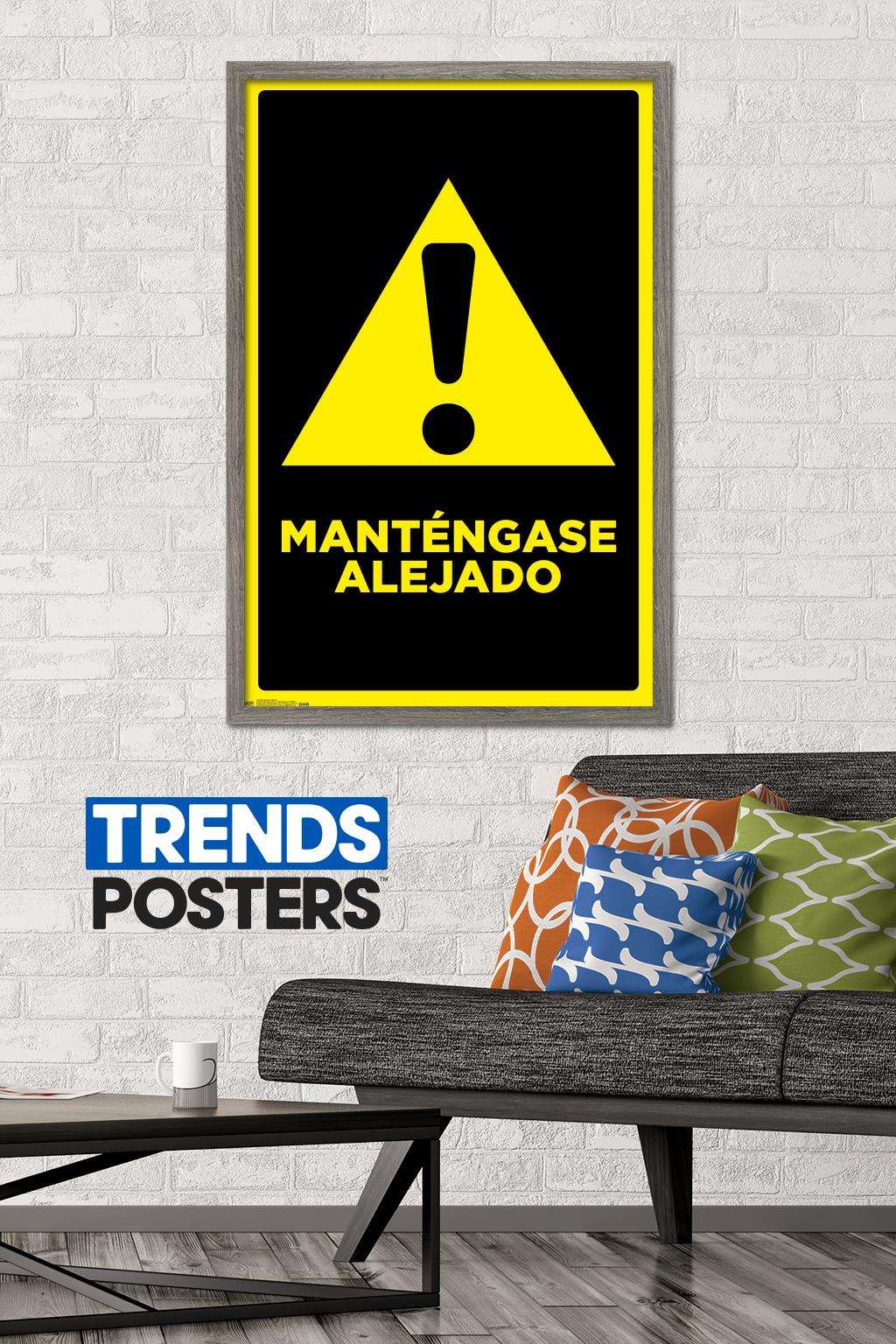 Mantengase Alejado (Keep Out) Wall Poster, 22.375" x 34", Framed