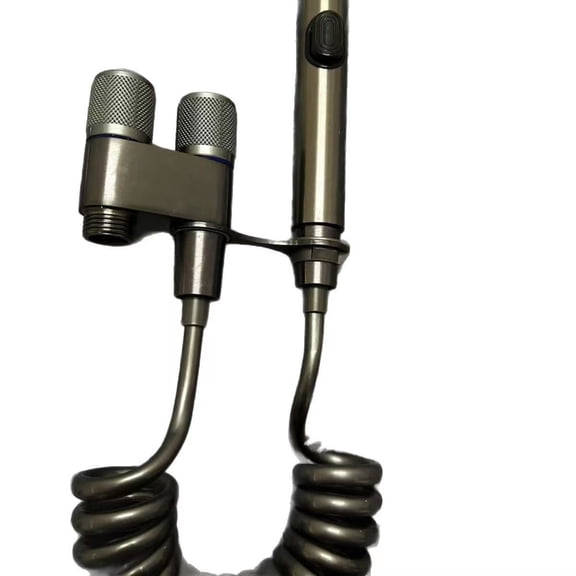 Toilet spray flushing equipment one in two out faucet angle valve with water high pressure water jet
