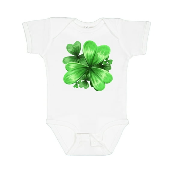 Inktastic Painted Clover Patch- Shamrocks for St. Patricks Day Boys or Girls Baby Bodysuit