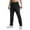 Black, variant on Men New Trousers Solid Color Quick Drying Wide Leg Pants Ice Silk Drawstring Sweatpants With Zipper Pockets Design Durable Skin Friendly Fabric For Adult
