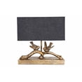 thumbnail image 2 of Creative Co-Op Rustic Bird Rectangle Shade Table Lamp, Gold, 2 of 4